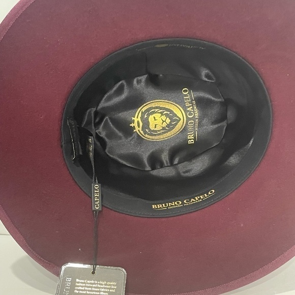 Bruno Capelo hat brim fedora wool burgundy - Picture 4 of 4